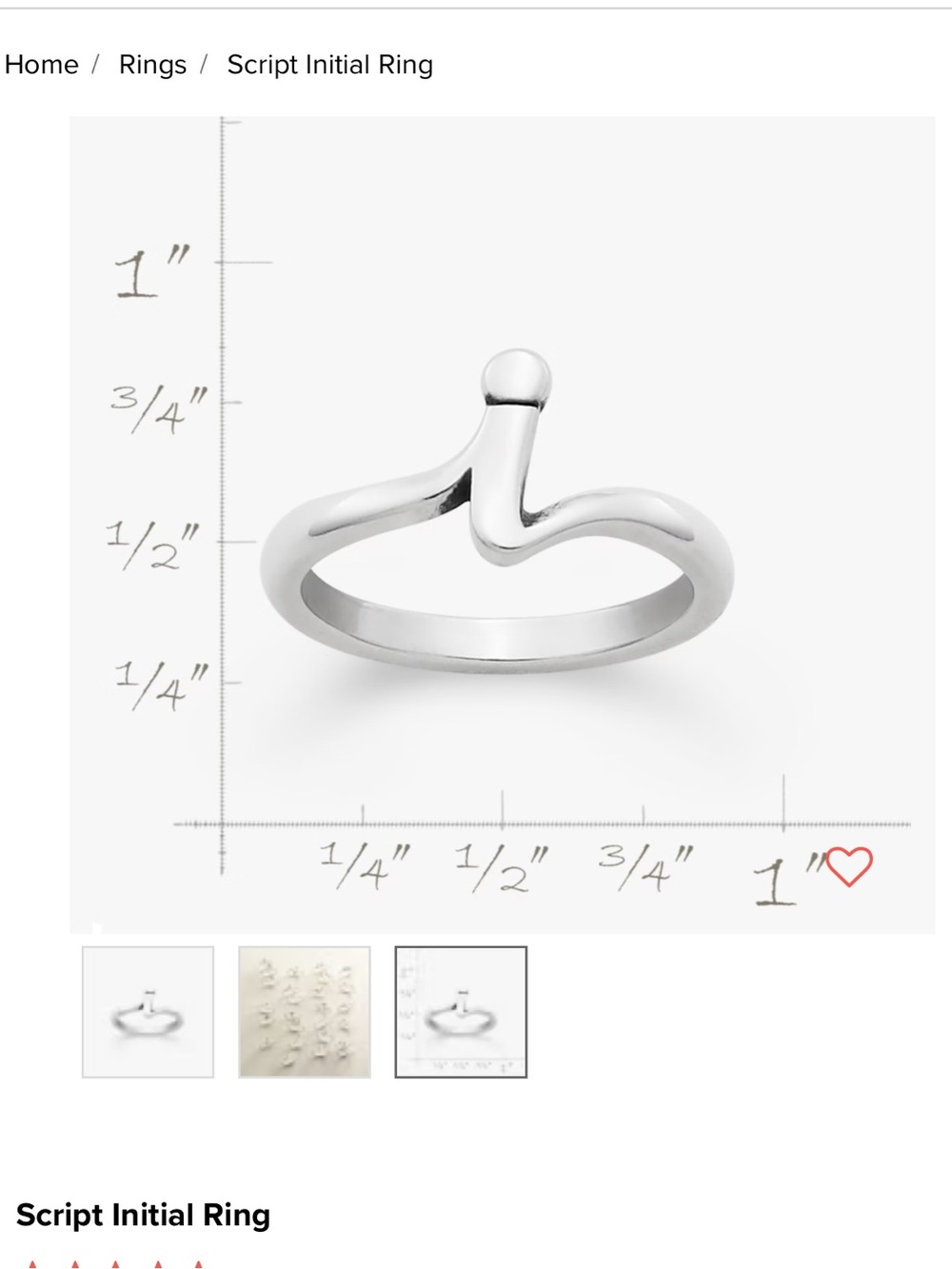 Script initial ring - Picture 2 of 6